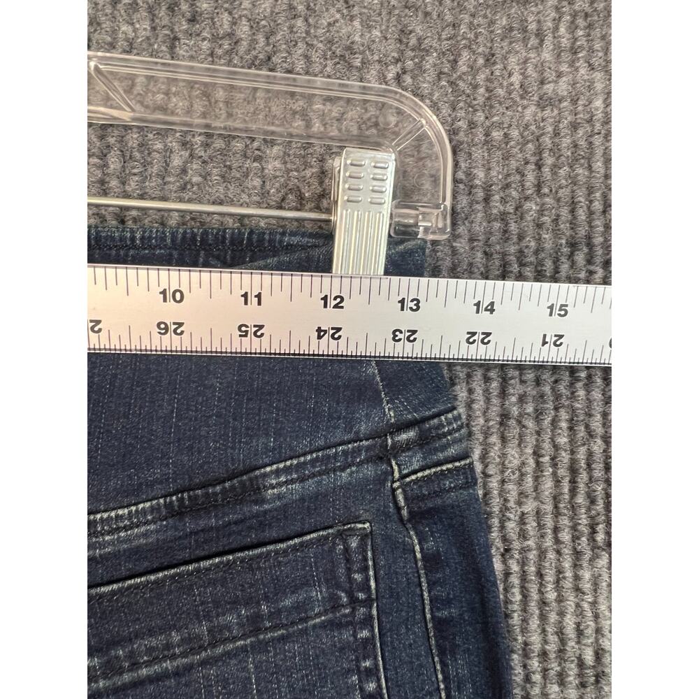Belle Kim Gravel Jeans Womens 2 Petite 2P Baby Boot Cut Blue Dark Wash Mid Rise - Picture 6 of 12